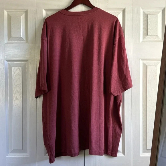 Carhartt Shirt Mens 4XL Brick Red Pocket Tee Loose Fit - Picture 5 of 5